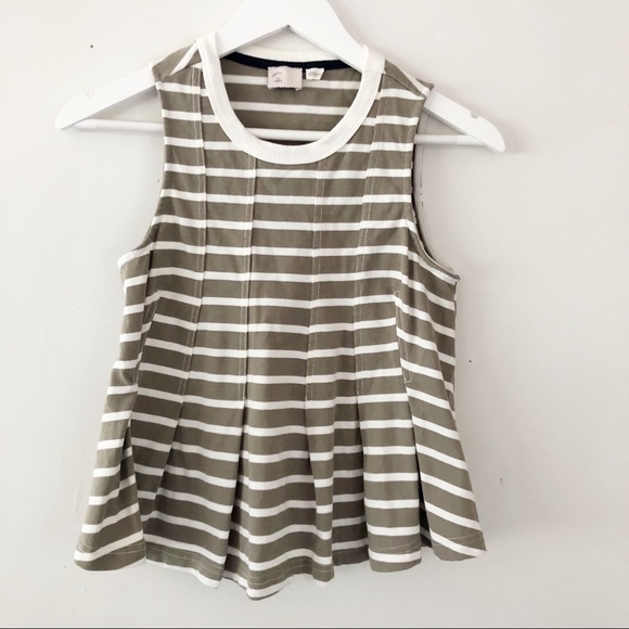 Anthropologie Tops - Anthropologie Postmark striped crewneck tank top size XS